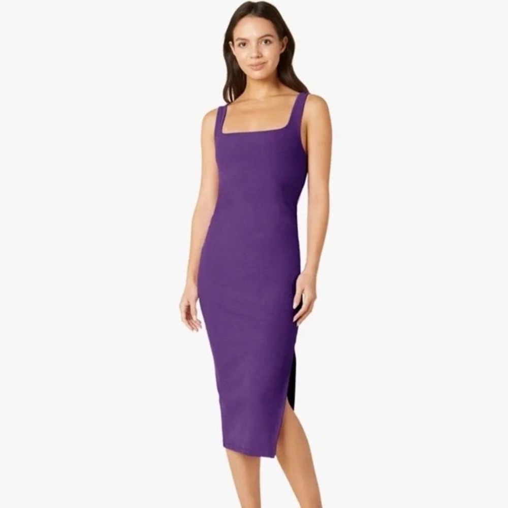 EUC Beyond Yoga Purple Dahlia Icon Midi Dress
